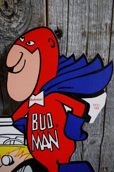 画像1: ビンテージ　BUD　MAN　ステッカー　E