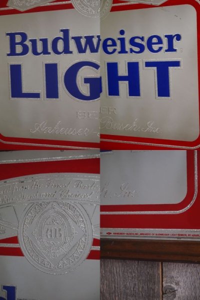 画像2: ビンテージ　Budweiser　LIGHT　パブミラー