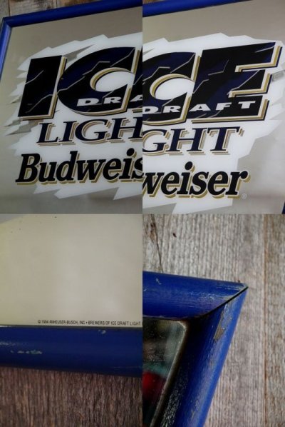 画像1: ビンテージ　ICE　LIGHT　Budweiser　パブミラ―