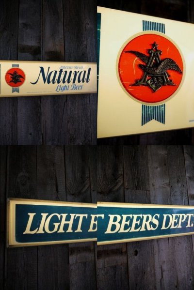 画像1: ビンテージ　Natural　Light　BEER　大型ライトサイン