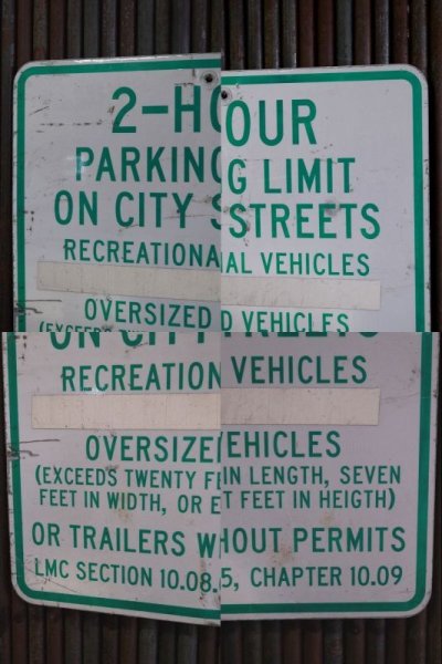 画像1: USA　2-HOUR　PARKING　LIMIT　ロードサイン