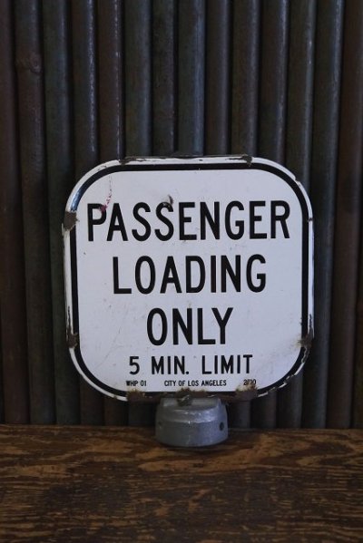 画像1: USA　PASSENGER　LOADING　ONLY　ストリートサイン