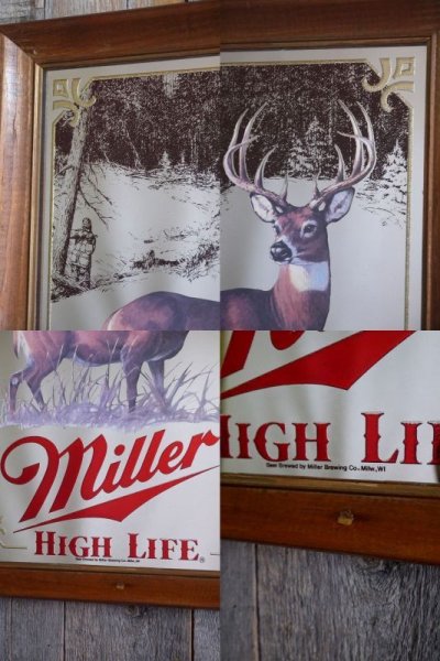 画像1: ビンテージ　Miller　HIGH　LIFE　パブミラ―　C