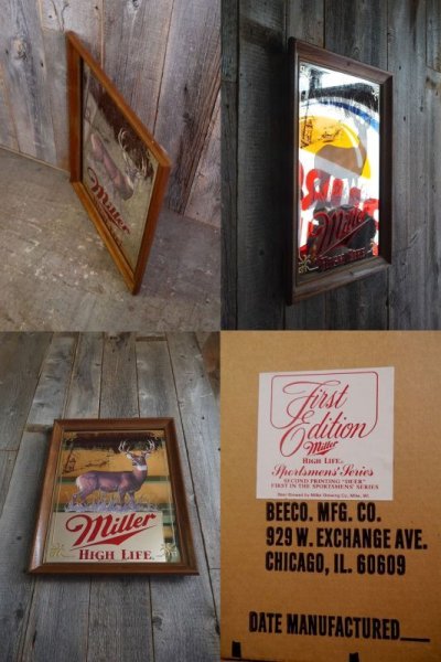 画像2: ビンテージ　Miller　HIGH　LIFE　パブミラ―　C