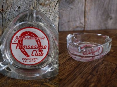 画像1: ビンテージ　Horseshoe　club　ガラス灰皿