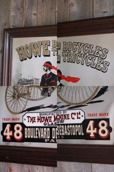 画像1: ビンテージ　HOWE　BICYCLES　TRICYCLES　大型 ミラー