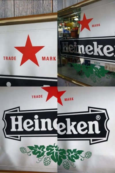 画像1: ビンテージ　Heineken　パブミラー