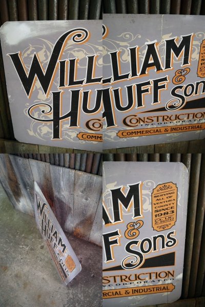 画像3: ビンテージ　WILLIAM　HUFF＆SONS　両面サイン