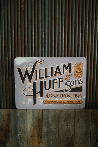 画像1: ビンテージ　WILLIAM　HUFF＆SONS　両面サイン