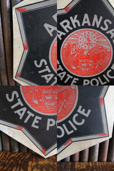 画像1: ビンテージ　ARKANSAS　STATE　POLICE　看板