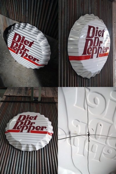 画像2: ビンテージ　Diet Dr Pepper  Bottle Cap 看板