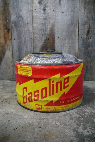 画像1: ビンテージ　USA　GASOLINE　缶　