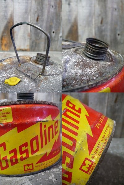 画像2: ビンテージ　USA　GASOLINE　缶　