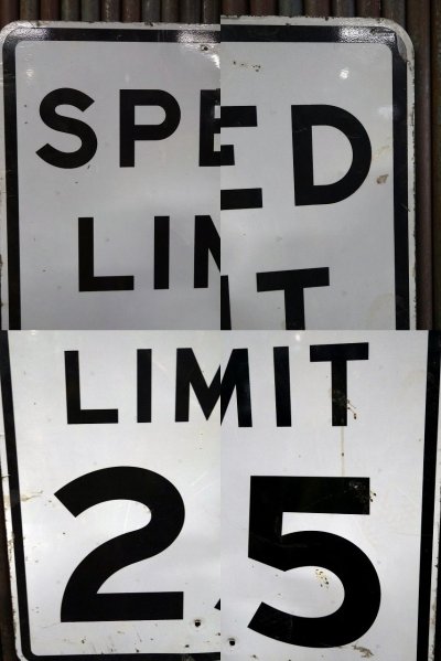 画像2: USA　SPEED LIMIT　2５　ロードサイン