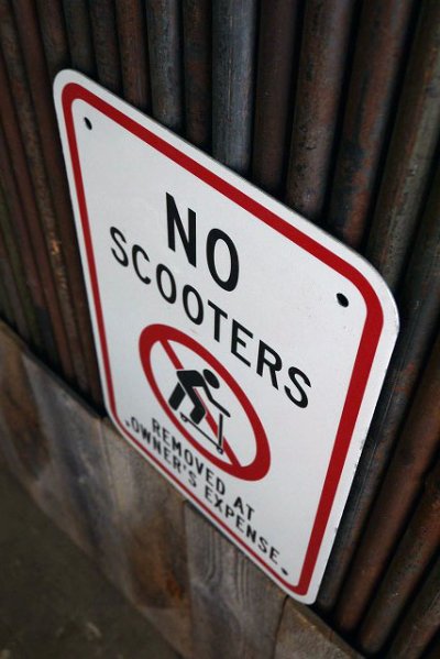 画像1: USA　NO　SCOOTERS　サイン