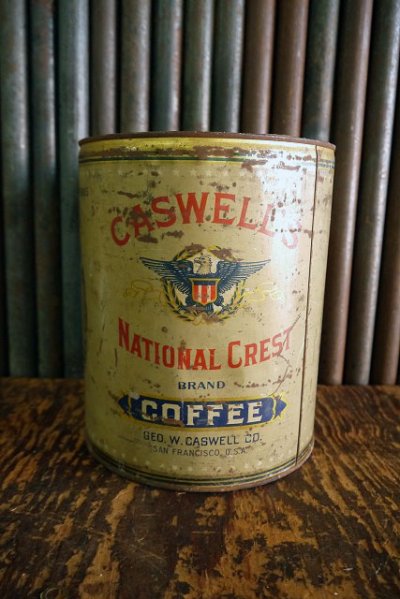 画像1: ビンテージ　 CASWELL'S 　COFFEE缶　B