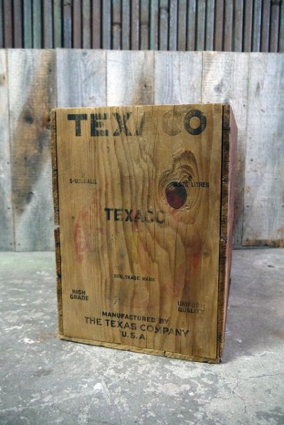 画像1: ビンテージ　TEXACO　OIL　ウッドボックス