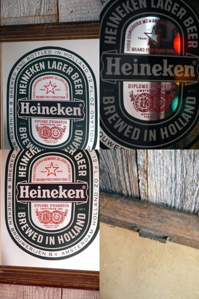 画像2: ビンテージ　Heineken　パブミラー　B