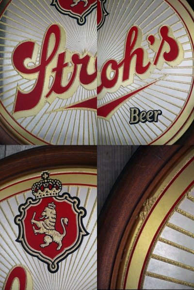 画像1: ビンテージ　Stroh's　BEER　パブミラ―