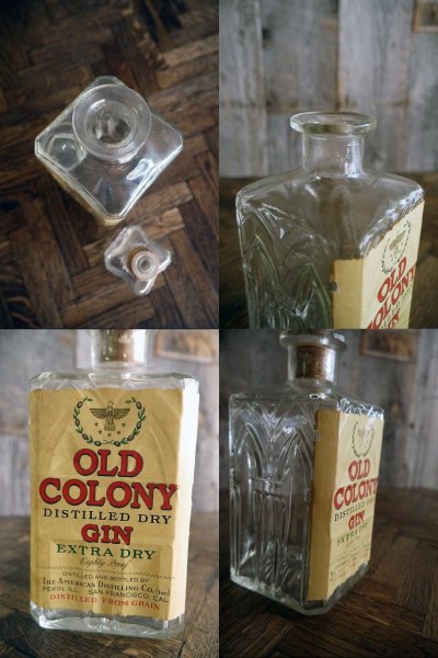 画像2: ビンテージ　OLD　COLONY　GIN　ボトル瓶