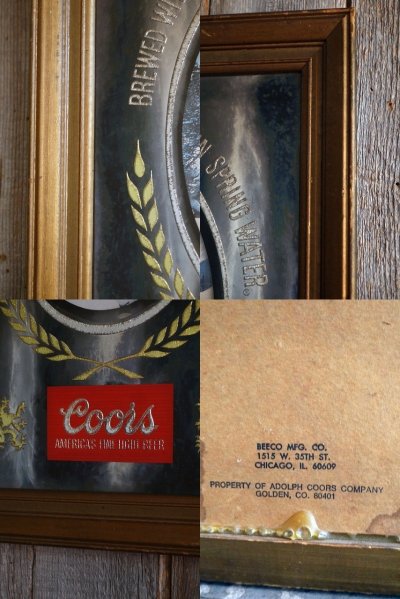 画像2: ビンテージ　Coors　パブミラー　B